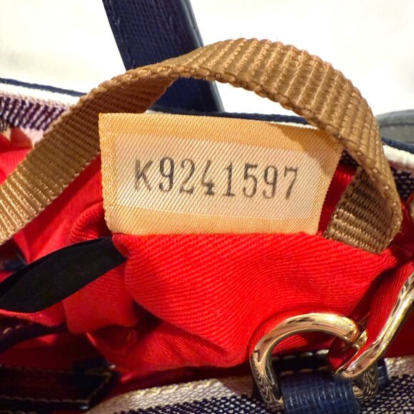 Dooney & Bourke Westerly Mini Waverly Yellow Navy White Striped Mini Tote - Picture 12 of 16